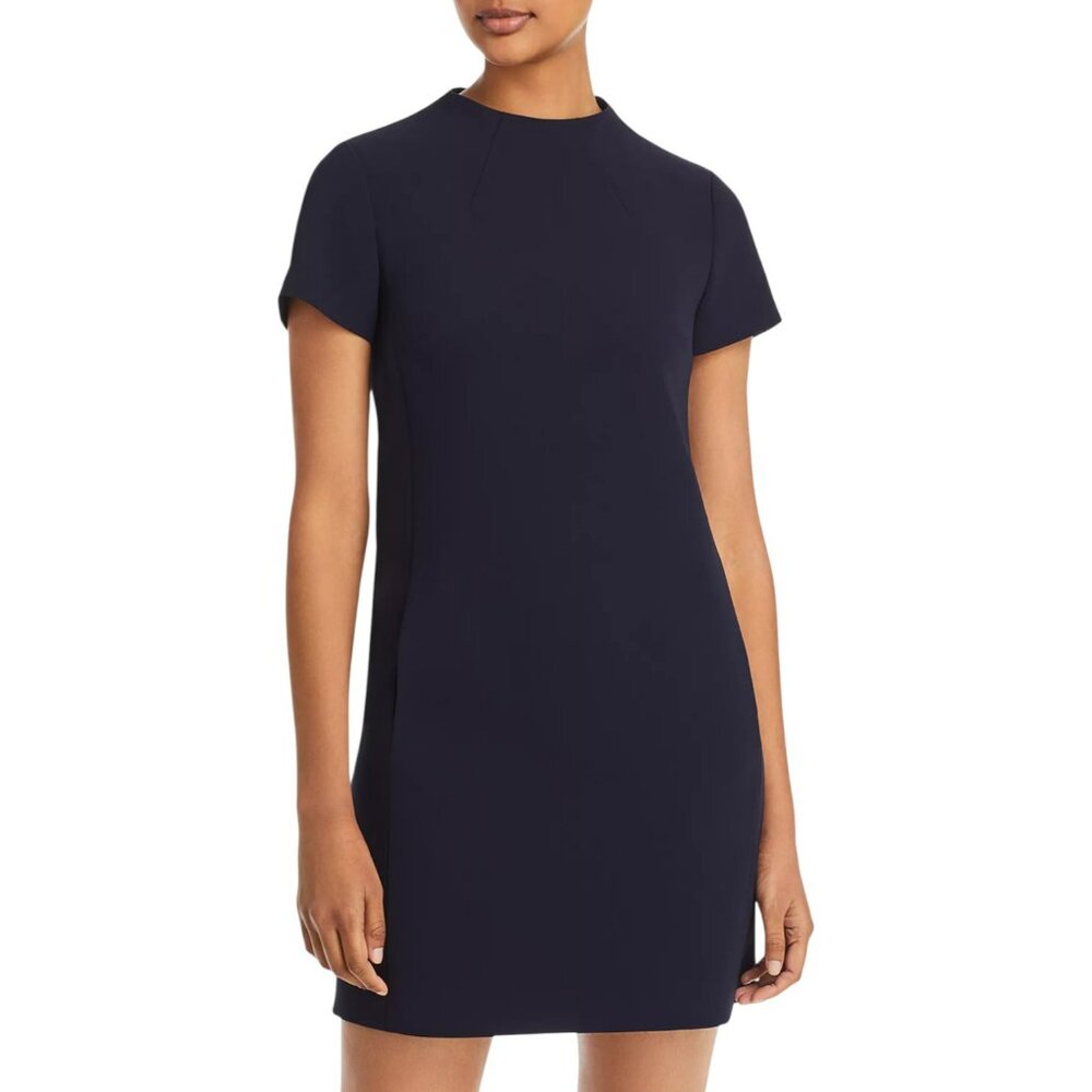 Theory Jasneah Admiral Crepe Mini Dress, Deep Navy, Size 4